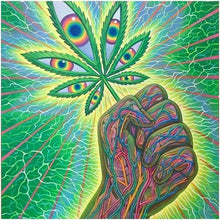 Charger l'image dans la galerie, Feuille - diamant rond complet - 30x30cm