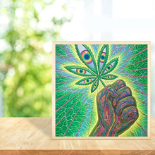 Charger l'image dans la galerie, Feuille - diamant rond complet - 30x30cm