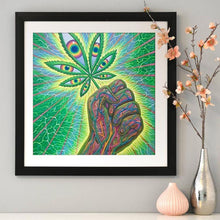 Charger l'image dans la galerie, Feuille - diamant rond complet - 30x30cm