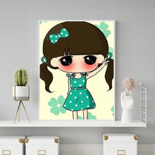 Charger l'image dans la galerie, Fille - diamant rond complet - 30x40cm