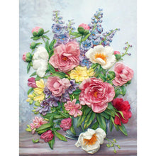 Charger l'image dans la galerie, Fleurs - diamant rond complet - 30x40cm