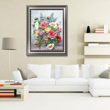 Charger l'image dans la galerie, Fleurs - diamant rond complet - 30x40cm