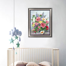 Charger l'image dans la galerie, Fleurs - diamant rond complet - 30x40cm