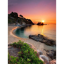Charger l'image dans la galerie, Coucher du soleil - diamant rond complet - 30x40cm
