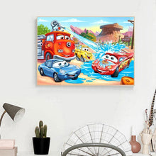 Charger l'image dans la galerie, Voitures - diamant rond complet - 40x30cm