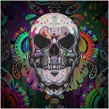 Charger l'image dans la galerie, Crâne - diamant rond complet - 30x30cm