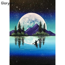 Charger l'image dans la galerie, Gloryart lune - diamant plein rond - 30x40cm