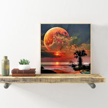 Charger l'image dans la galerie, Lune - diamant plein rond - 30x30cm