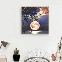 Charger l'image dans la galerie, Lune - diamant plein rond - 30x30cm