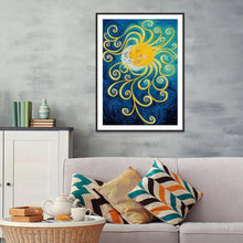 Charger l'image dans la galerie, Soleil et lune - diamant plein rond - 30x40cm