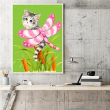 Charger l'image dans la galerie, Chat - diamant rond complet - 30x30cm