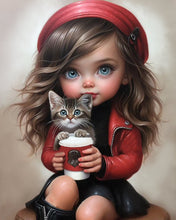 Charger l'image dans la galerie, La vie des animaux de compagnie Fille-Full Round/Square Diamond Painting-30x40cm/40x50cm/50x70cm