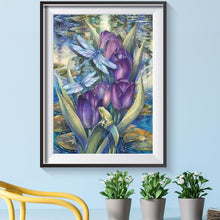 Charger l'image dans la galerie, Fleur - peinture en diamant complet - 40x30cm