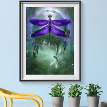 Charger l'image dans la galerie, Libellule - peinture en diamant complet - 40x30cm