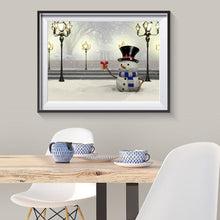 Charger l'image dans la galerie, Bonhomme de neige - diamant rond complet - 30x40cm