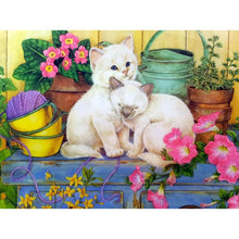 Charger l'image dans la galerie, Chat - diamant rond complet - 40x30cm