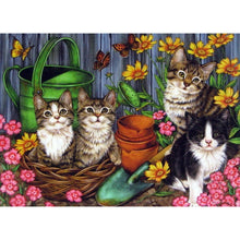 Charger l'image dans la galerie, Chat - diamant rond complet - 40x30cm