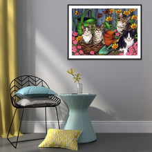 Charger l'image dans la galerie, Chat - diamant rond complet - 40x30cm