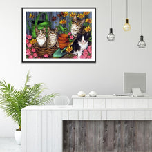 Charger l'image dans la galerie, Chat - diamant rond complet - 40x30cm