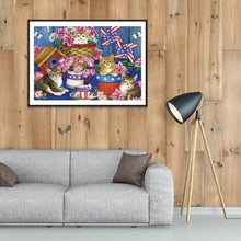 Charger l'image dans la galerie, Chat - diamant rond complet - 40x30cm