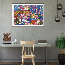 Charger l'image dans la galerie, Chat - diamant rond complet - 40x30cm