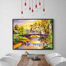 Charger l'image dans la galerie, Beau paysage - diamant rond complet - 30x40cm