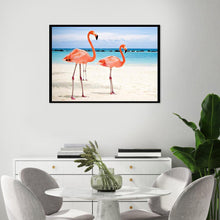 Charger l'image dans la galerie, Oiseau rose - diamant rond complet - 30x40cm