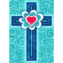 Charger l'image dans la galerie, Croix - diamant rond complet - 30x40cm