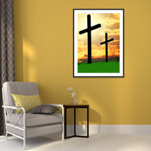 Charger l'image dans la galerie, Croix - diamant rond complet - 30x40cm