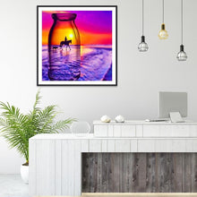 Charger l'image dans la galerie, Lever de soleil - diamant rond complet - 40x40cm