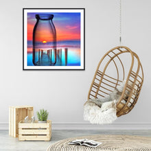 Charger l'image dans la galerie, Lever de soleil - diamant rond complet - 40x40cm