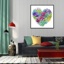 Charger l'image dans la galerie, Coeur - diamant rond complet - 40x40cm