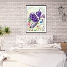 Charger l'image dans la galerie, Papillon - diamant rond complet - 30x40cm