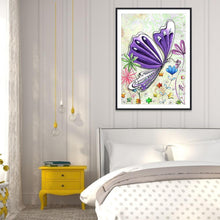 Charger l'image dans la galerie, Papillon - diamant rond complet - 30x40cm