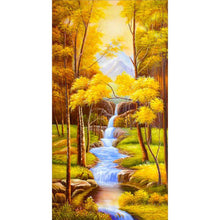 Charger l'image dans la galerie, Paysage d’automne - diamant rond complet - 55x100cm