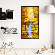Charger l'image dans la galerie, Paysage d’automne - diamant rond complet - 55x100cm
