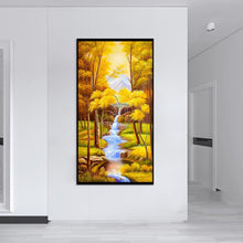 Charger l'image dans la galerie, Paysage d’automne - diamant rond complet - 55x100cm