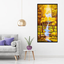 Charger l'image dans la galerie, Paysage d’automne - diamant rond complet - 55x100cm