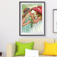 Charger l'image dans la galerie, Fille - diamant rond complet - 40x30cm