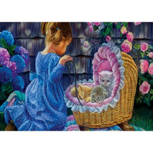 Charger l'image dans la galerie, Fille - diamant rond complet - 40x30cm