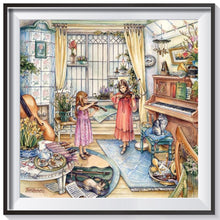 Charger l'image dans la galerie, Fille - diamant rond complet - 30x30cm