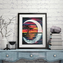 Charger l'image dans la galerie, Lune - diamant plein rond - 30x40cm