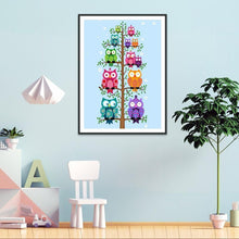 Charger l'image dans la galerie, Hibou - diamant rond complet - 30x40cm