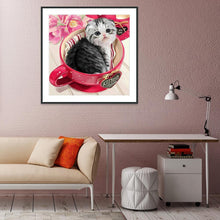 Charger l'image dans la galerie, Chat - diamant rond complet - 30x30cm