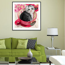 Charger l'image dans la galerie, Chat - diamant rond complet - 30x30cm