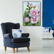 Charger l'image dans la galerie, Fleur - diamant rond complet - 30x40cm