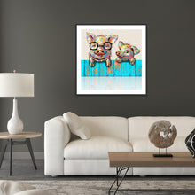 Charger l'image dans la galerie, Porc - diamant rond complet - 30x30cm