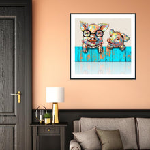 Charger l'image dans la galerie, Porc - diamant rond complet - 30x30cm