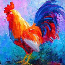 Charger l'image dans la galerie, Coq - diamant rond complet - 30x30cm