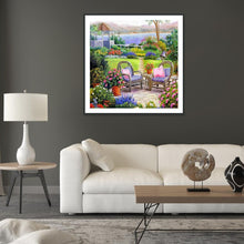 Charger l'image dans la galerie, Chaise en rotin - diamant rond complet - 30x30cm